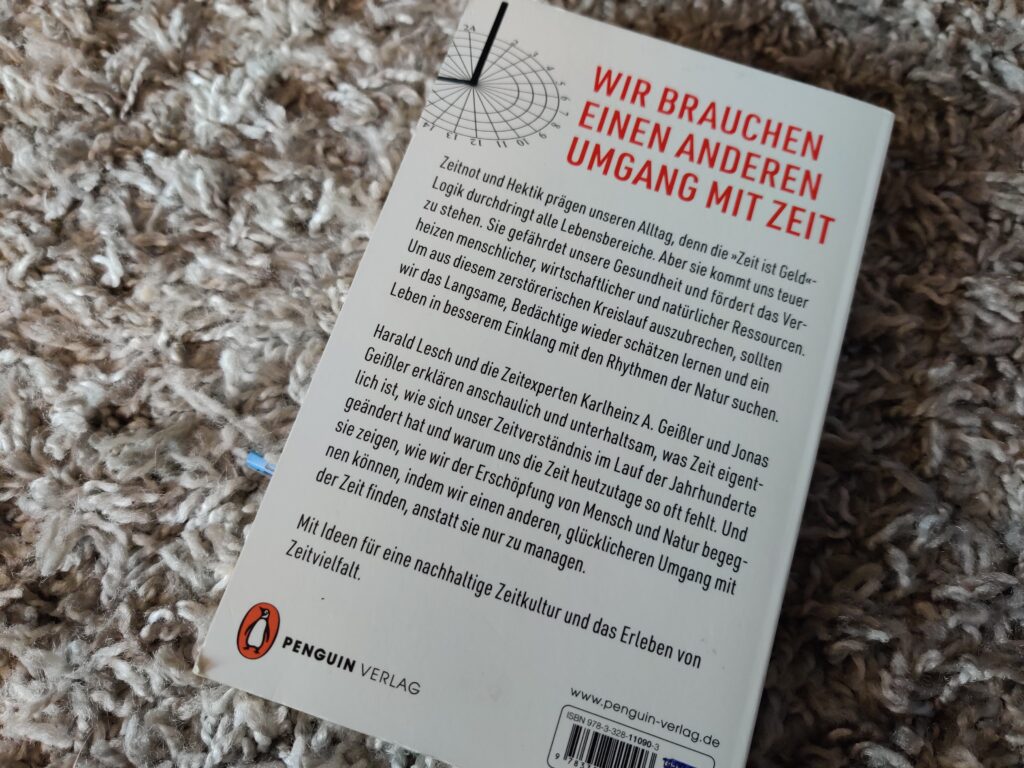 Buch Alles eine Frage der Zeit - Rückseite